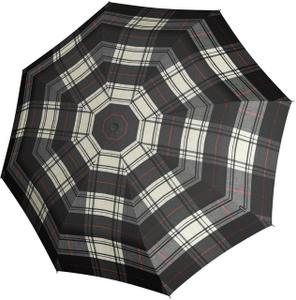 Knirps® Taschenregenschirm »T.200 Medium Duomatic, Check Black &amp; White«