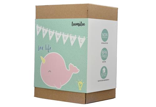 Nachtlicht lumilu Sea Life, narwhal rosa