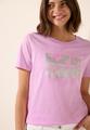 T-Shirt mit Folienprint L - Cherry Blossom Pink
