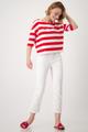 Jeans mit Lochspitze 36 - Cream
