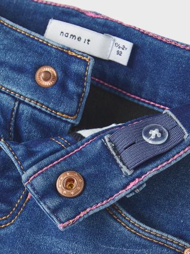 NMFSALLI SLIM FLEECE JEANS 6236-AN P 104 Slim Fit - Dark Blue Denim