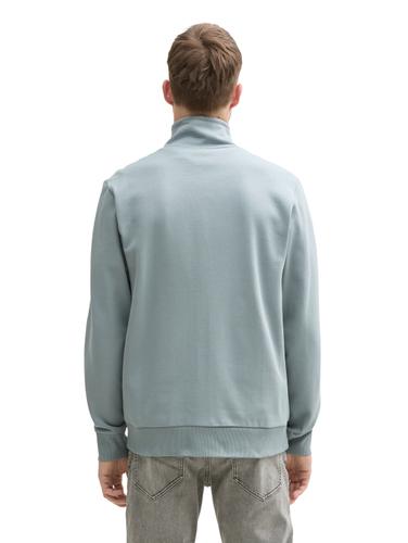 Sweatjacke mit Stehkragen XL Regular Fit - Grey Mint