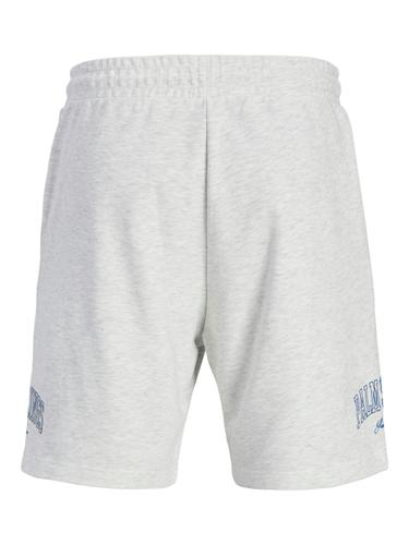JPSTKANE JJDETROIT SWEAT SHORTS NA JNR 140 Locker geschnitten - White Melange