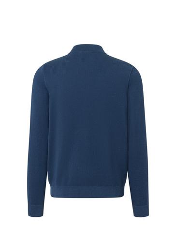Strickjacke Zip 1/1 Arm Regular Fit - Deep Sea