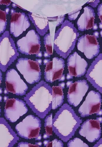 Print Materialmix T-Shirt Violett 42