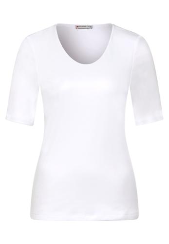 Basic Kurzarmshirt 34 - White