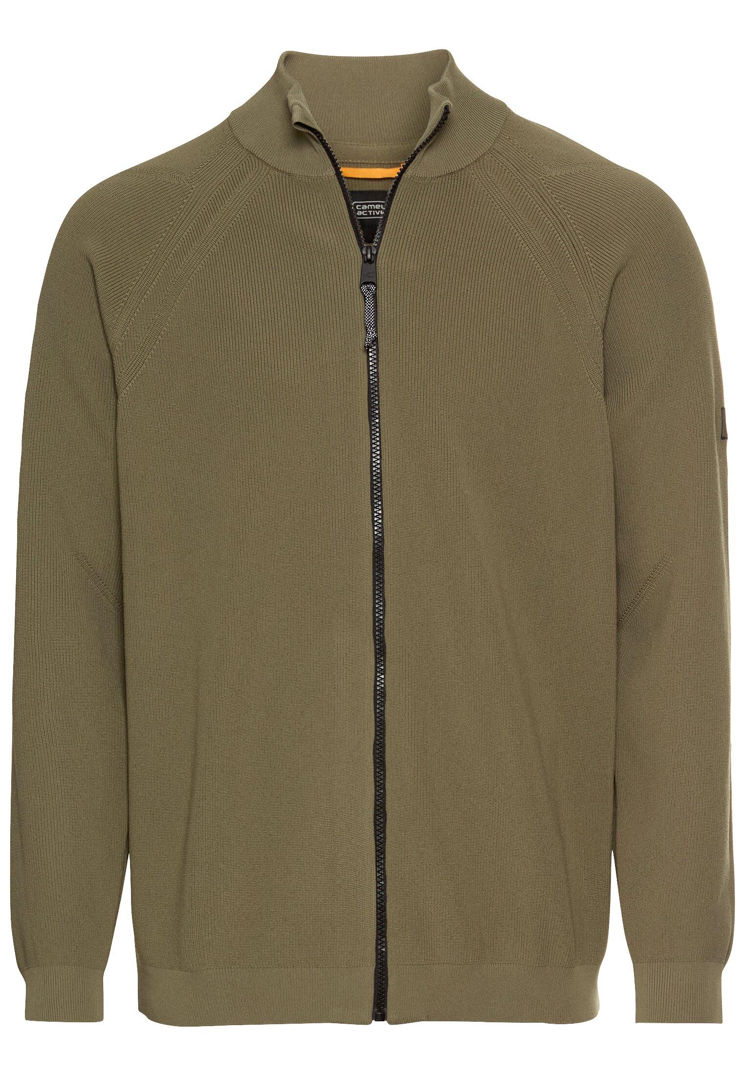 Strickjacke aus atmungsaktivem Polyester L Relaxed Fit - Dusty Khaki
