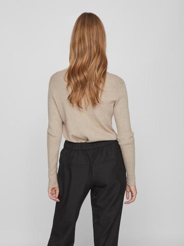 VICOMFY O-NECK L/S KNIT TOP- NOOS L Normal geschnitten - Natural Melange
