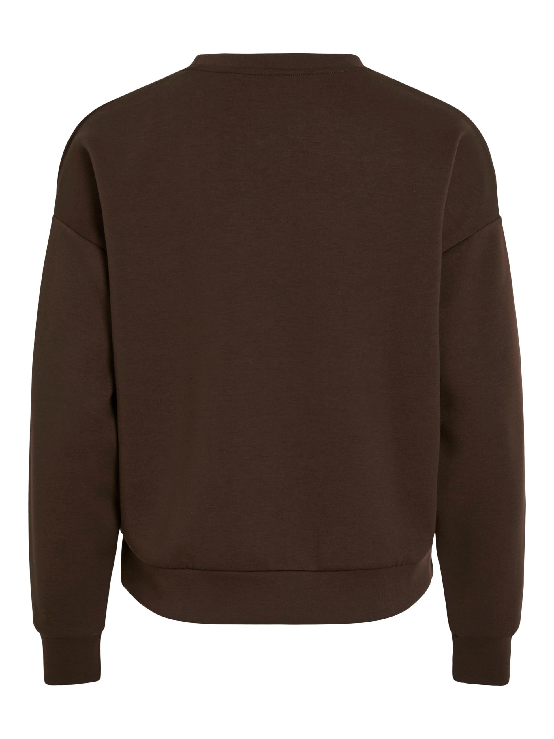 VIREFLECT BE YOU O-NECK L/S TOP S Normal geschnitten - Coffee Bean