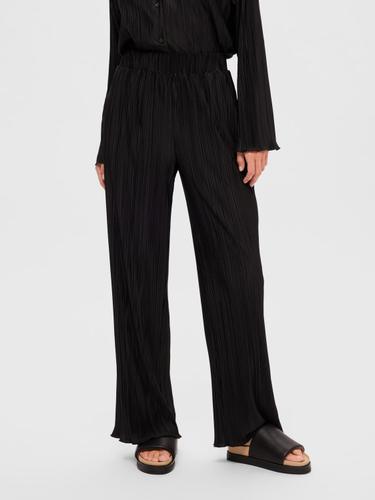 SLFELLIE HW PLISSE PANT XS Normal geschnitten - Black