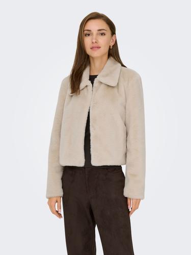 JDYMACY LIFE FAUX FUR JACKET OTW NOOS M - Moonbeam