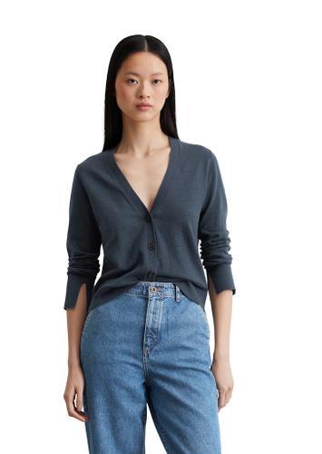 Feinstrick-Cardigan slim XL Slim Fit - Muted Blue