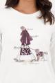T-Shirt mit Strassdesign 38 - Off-white