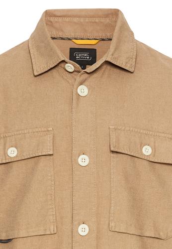 Overshirt aus Leinen-Baumwoll-Mix M Relaxed Fit - Wood