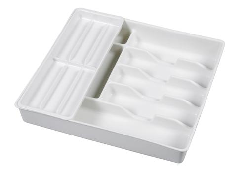 Besteckkasten mit Einsatz 38x42,5x7,5cm weiß