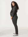 5-Pocket Jeans mit Ziersteinen Betty 54 Körpernahe Passform - Raw Black Denim