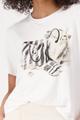 T-Shirt mit Taschenprint 36 - Cream