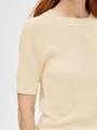 SLFELINNA NEW SS KNIT TOP NOOS XL Normal geschnitten - Birch
