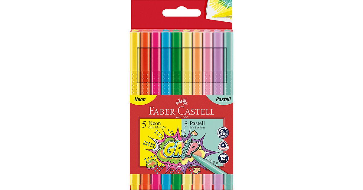 Filzstift GRIP Neon & Pastell, 10 Farben