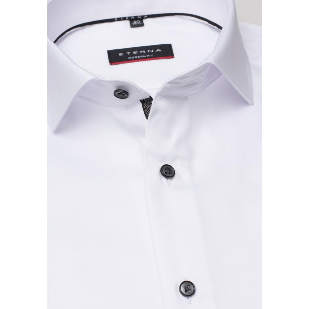 Cover Shirt Twill Langarm 43/Langarm - 65cm MODERN FIT - Weiß