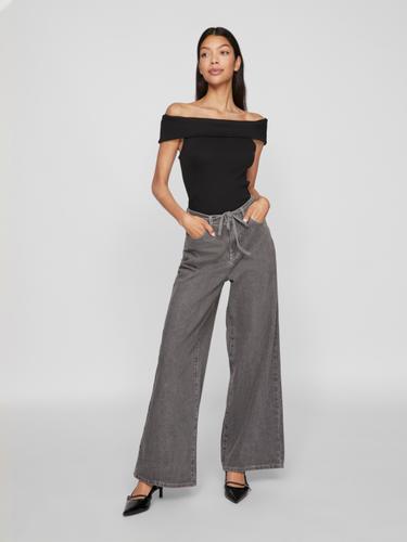 VISAHIA OFF SHOULDER TOP M Normal geschnitten - Black