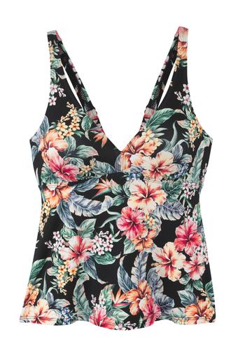 lascana Bügel-Tankini-Top 42B - Black Print