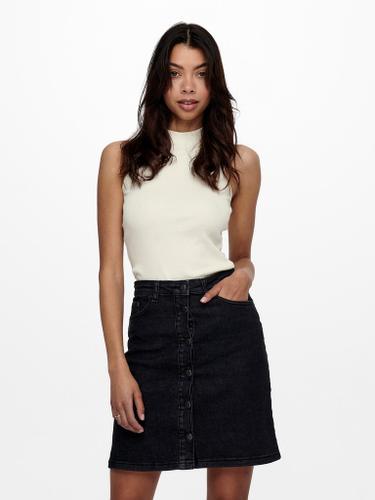ONLNESSA S/L HIGHNECK RIB TOP JRS N