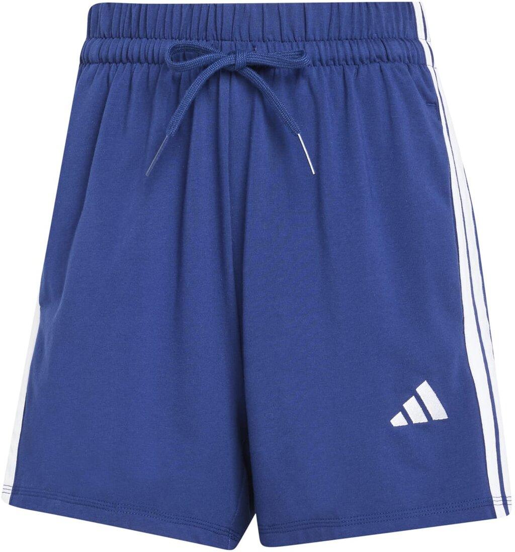 ADIDAS Damen Shorts Essentials 3-Streifen Cotton L in Blau