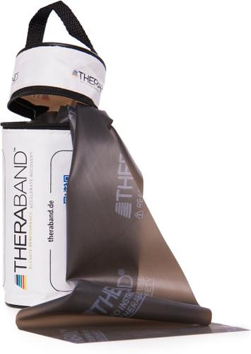 THERA-BAND TheraBand Übungsband in RV-Tasche 2,50 m, spezial stark, schwarz, inkl. Anleitung One Size in Schwarz