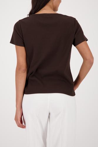 T-Shirt mit Zebra-Print 36 - Dark Chocolate