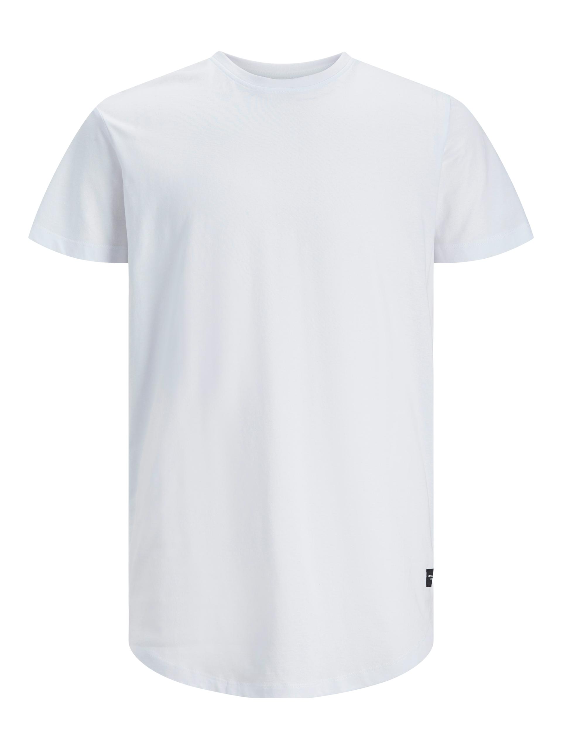 JJENOA TEE SS CREW NECK NOOS XXL Lang geschnitten - White
