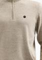 Pullover Half Zip 2 Coloured Melange M Regular Fit - Sand