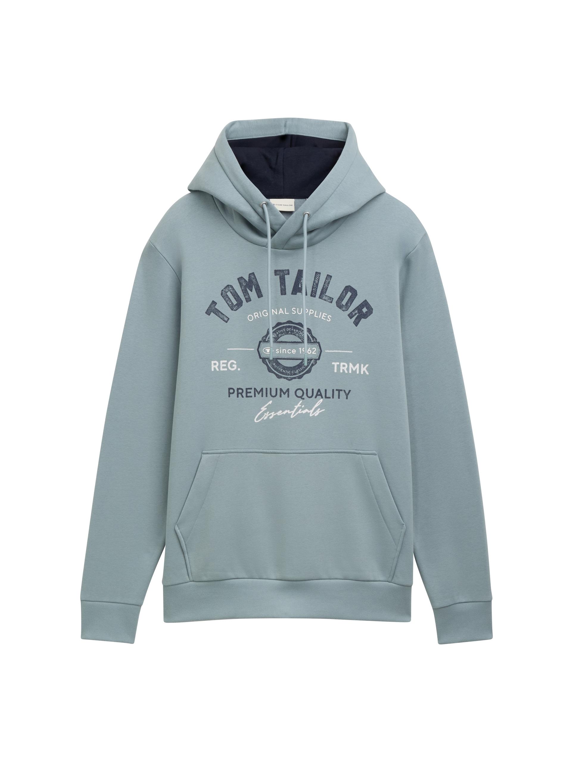 Hoodie Sweatshirt mit Logo-Print XXL Regular Fit - Grey Mint
