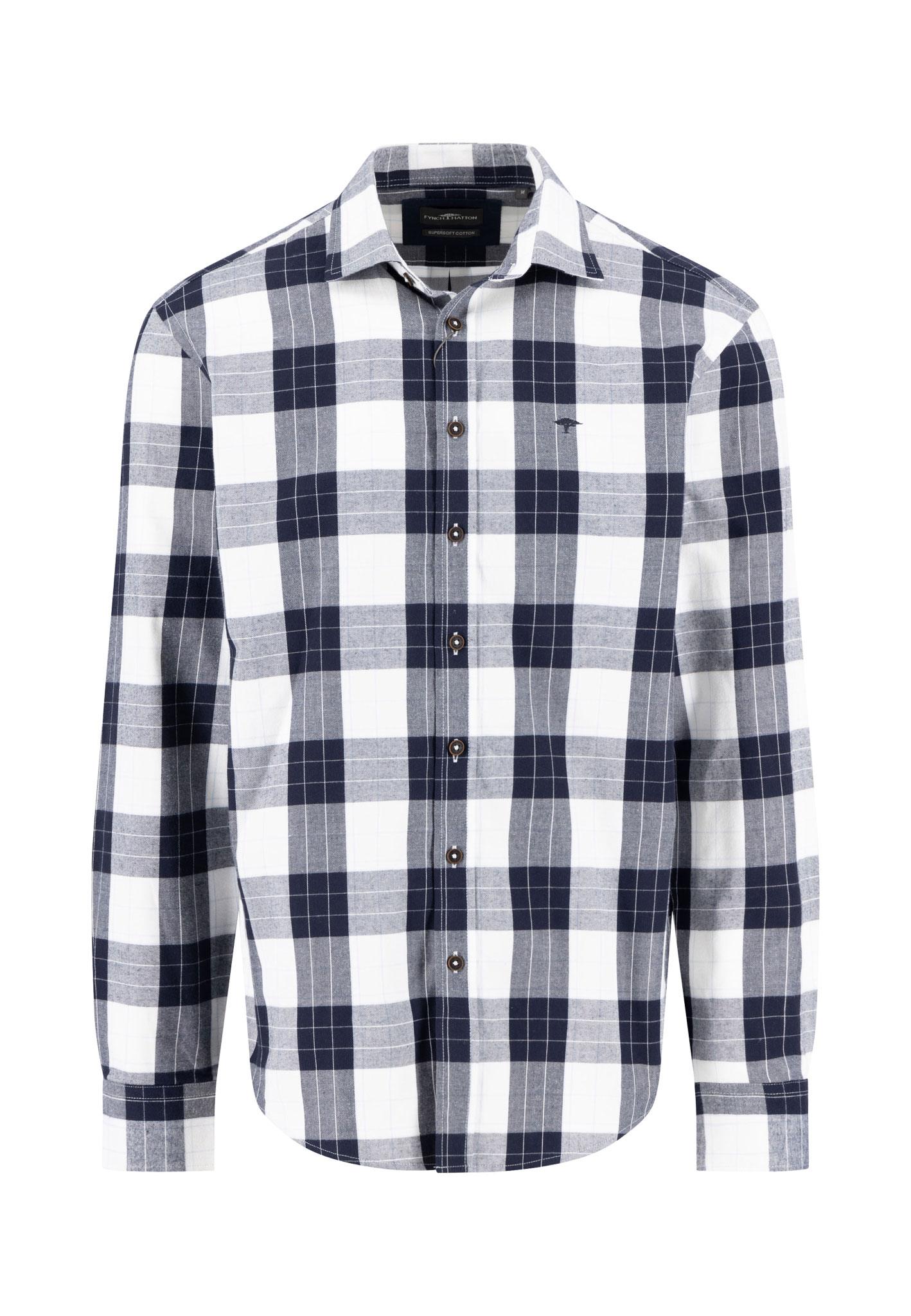Modern Flannel Check, Kent, 1/1 XXL Casual Fit - Navy