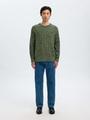 SLHTILUM LS KNIT RELAXED CREW NECK XL Locker geschnitten - Sky Captain