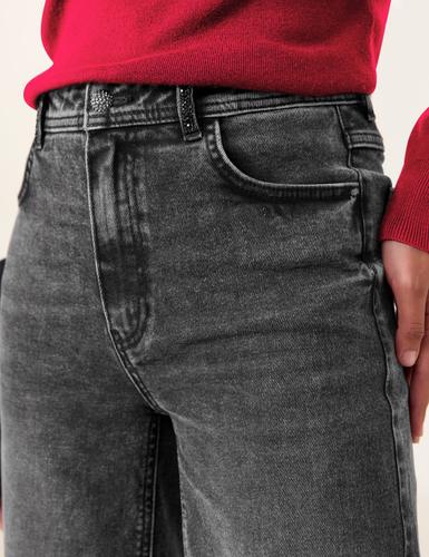 Jeans mit weitem Bein Wide Leg 40 Weites Bein - Grey Denim