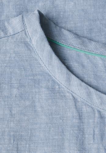Leinen Chambray-Bluse L - Chambray Forever Blue