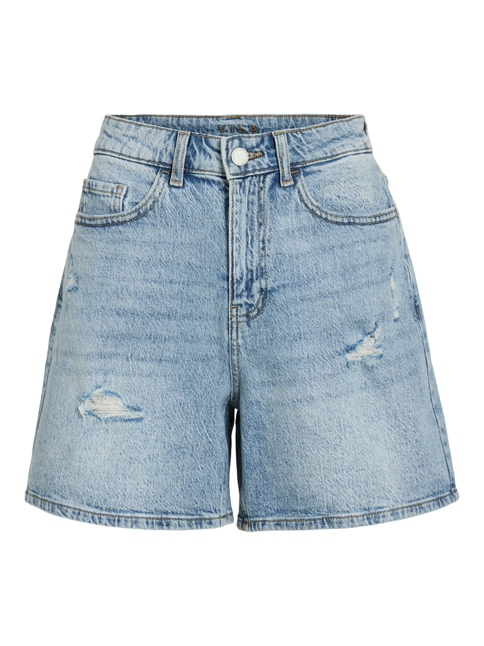 VIJAF HW DESTROY DENIM SHORTS 38 Locker geschnitten - Light Blue Denim