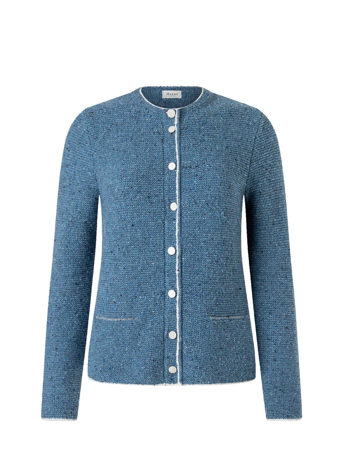 Strickjacke Knopf 1/1 Arm 42 Regular Fit - Blue Horizon