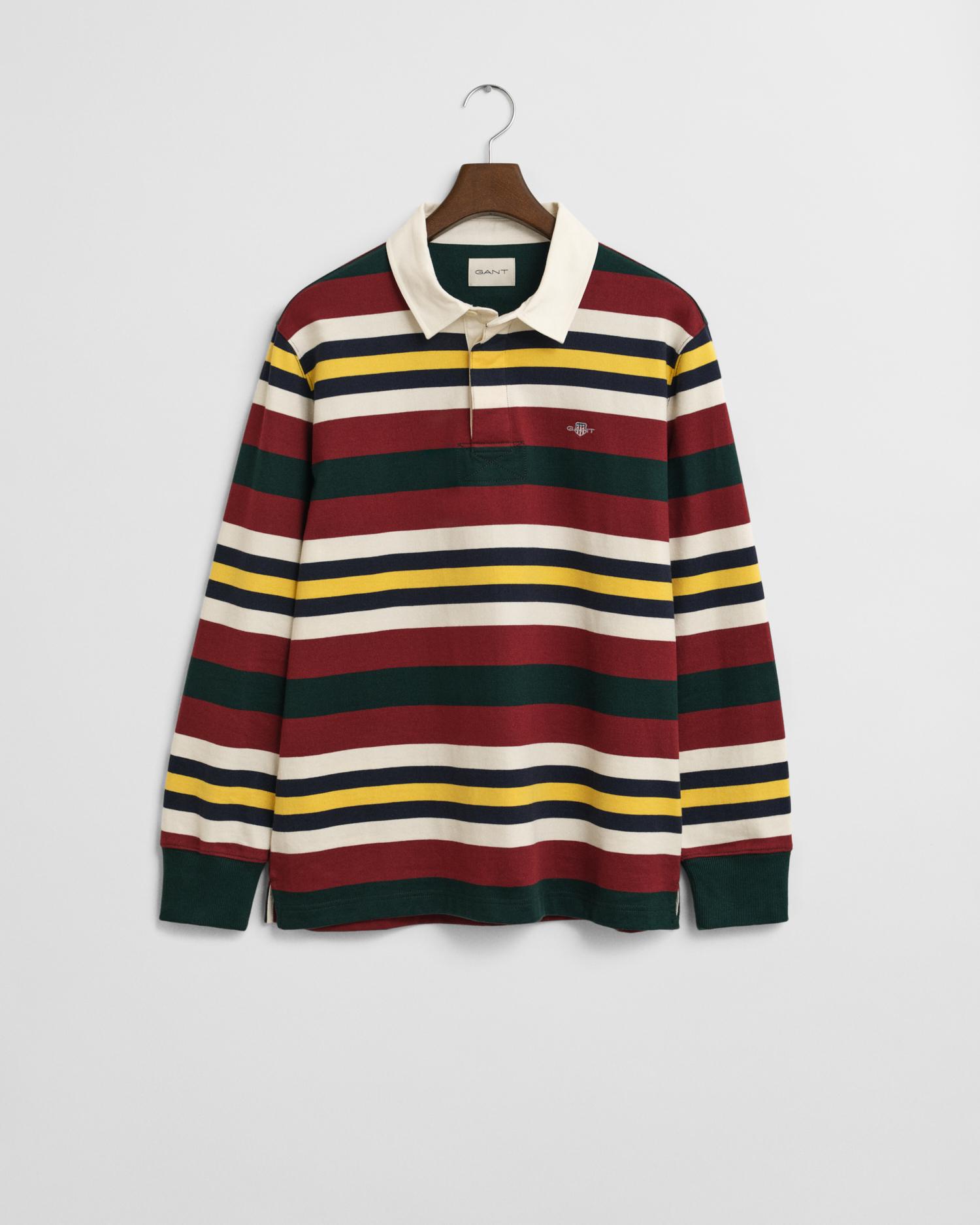 Gestreifter Heavy Rugger M - Tartan Green