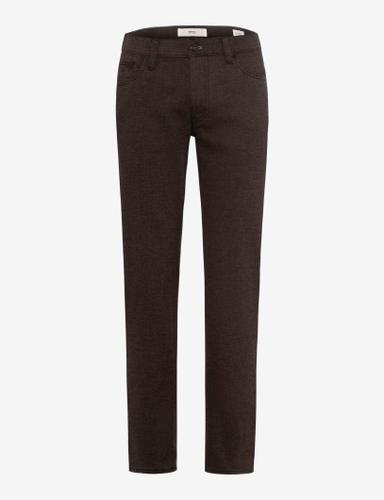 Style Cadiz 33/30 Five-Pocket-Hose, Herrenhose, Gesäßtaschen mit Stitching, Einschubtaschen vorn, Zusätzliche Coinpocket, Reißverschluss, Straight Fit, Gerader Beinverlauf, Normale Fußweite, Normale Leibhöhe - Dunkelbraun