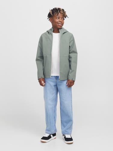 JJCHARGE PRINTED TEE SS CREW NECK JNR 152 Locker geschnitten - Cloud Dancer