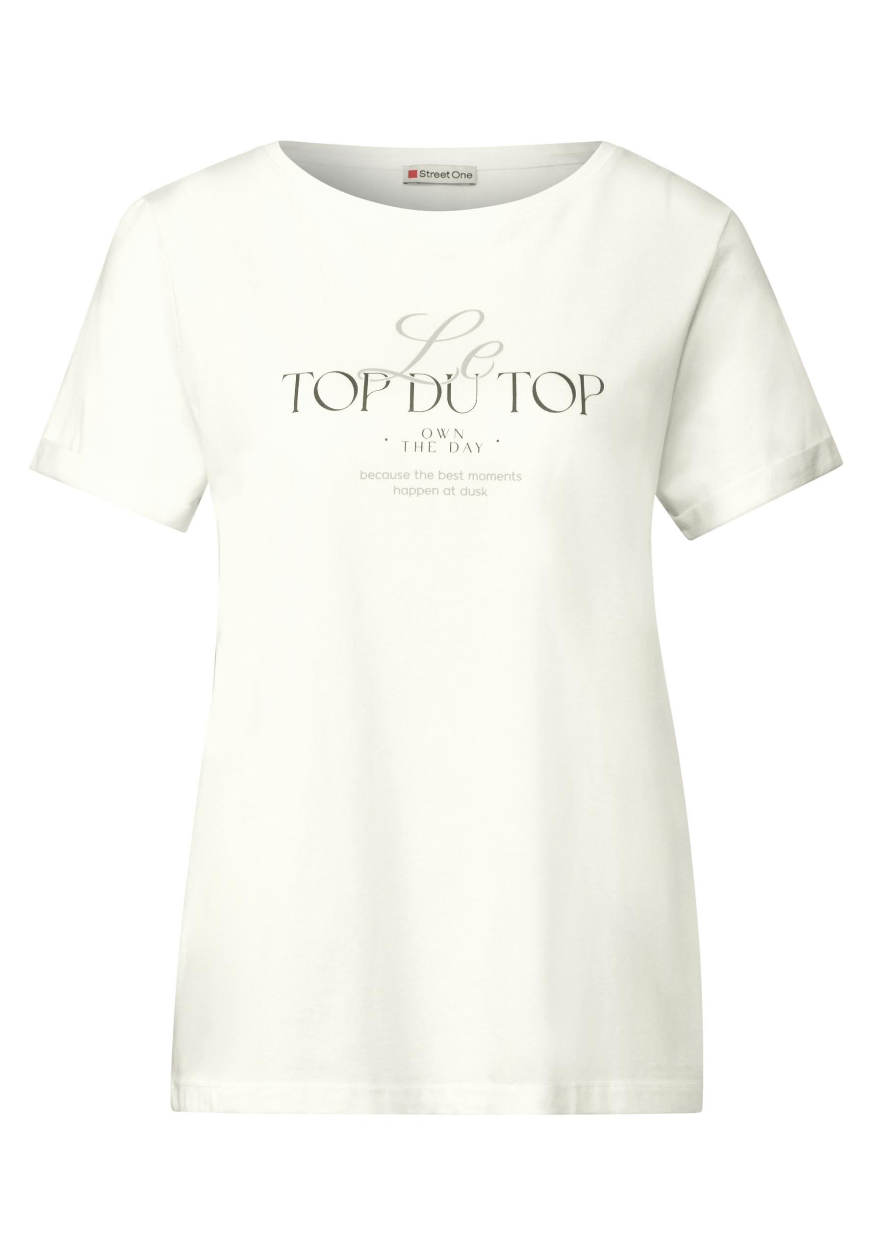 Shirt mit Turn-Up-Detail 38 - Off White
