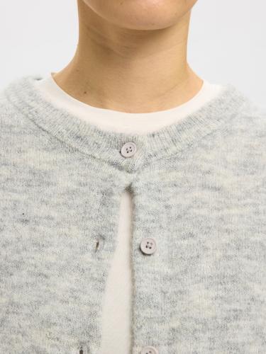 SLFLULU NEW LS KNIT CARDIGAN NOOS M Normal geschnitten - Light Grey Melange