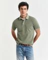 Sunfaded Piqué Poloshirt Grün M
