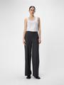 OBJLISA WIDE PANT NOOS 42 Weiter Beinschnitt - Medium Grey Melange