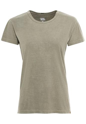 Kurzarm T-Shirt aus Organic Cotton XS Regular Fit - Light Khaki
