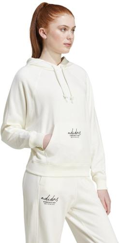 ADIDAS Damen Kapuzensweat Signature Graphic Embroidery French Terry Loose M in Weiß