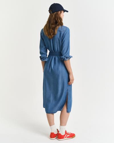 Chambray Hemdblusenkleid 36 - Light Indigo