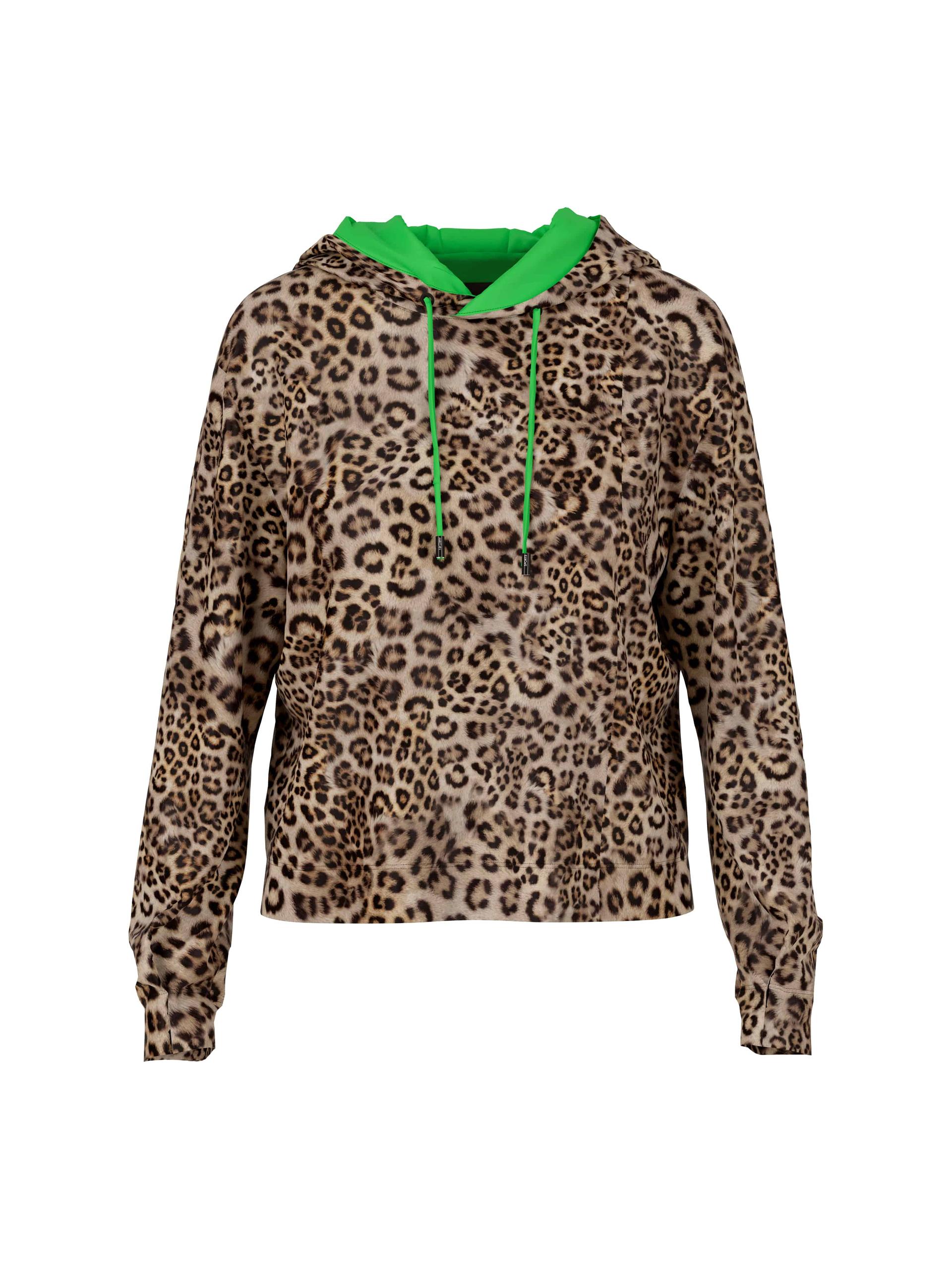 Sweatshirt in Leo-Print 40 - Granola